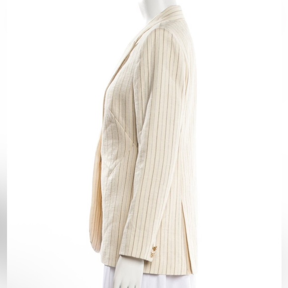 L'Agence Clementine Linen Pin-Striped Blazer - Picture 8 of 10